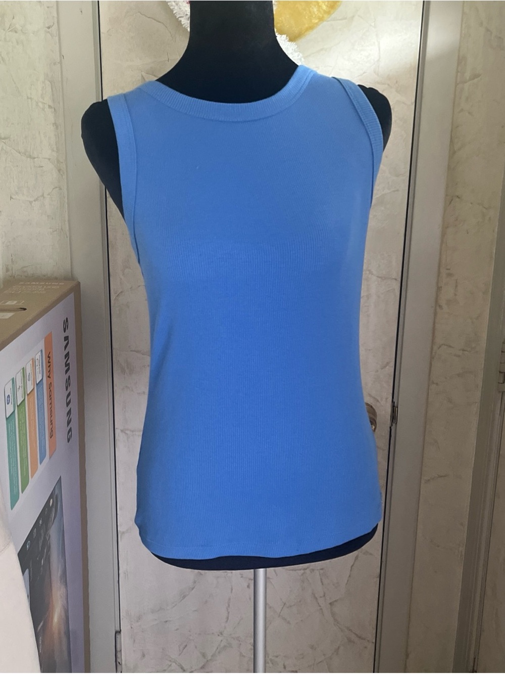Sonoma Sleeveless Ribbed Tank Top - Blue